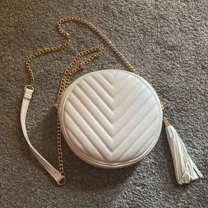 White crossbody purse